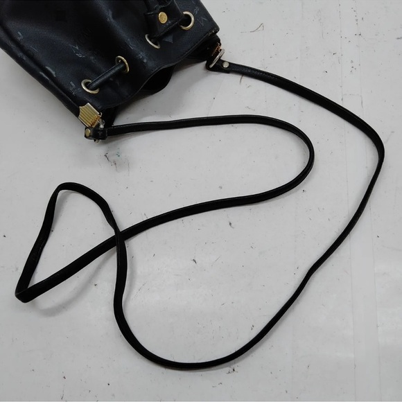 Authentic MCM Shoulder Bag Black Nylon EUC - Picture 7 of 11